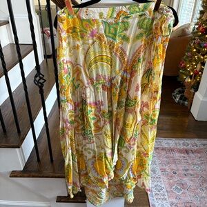 Haute Hippie Boho Floral colorful Women's Maxi Skirt - Large